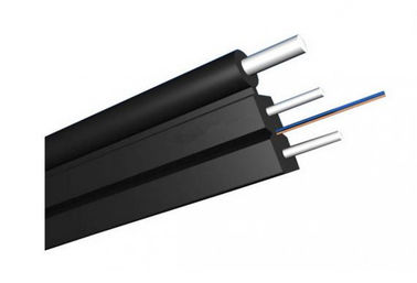 Jakość  Black LSZH Sheath 1 Core Indoor Digital Fibre Optic Cable With Steel Wire FRP Strengthen FTTH fabryka