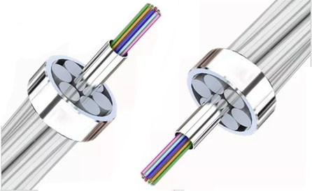Jakość  48 Core Outdoor Aerial ACS Armoured OPGW(Optical fiber composite overhead ground wire) Fiber Optic Cable fabryka