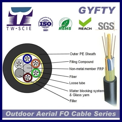 GYFTY-FS Wielordzeniowy, opancerzony światłowodowy kabel Ethernet z anteną zewnętrzną