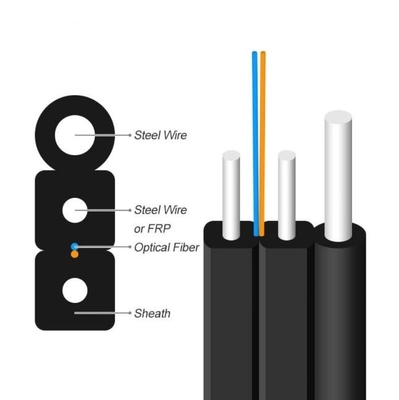 GJYXFCH Kabel światłowodowy zewnętrzny 2core FRP Drop FTTH
