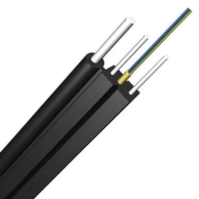 Kabel przyłączeniowy FTTH 2-rdzeniowy kabel światłowodowy G657A2 z 3 drutami stalowymi LSZH w płaszczu światłowodowym