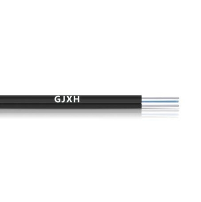 2 rdzenie jedno-tryb z 2 równoległymi FRP FTTH GJXH Drop Fiber Optical Cable