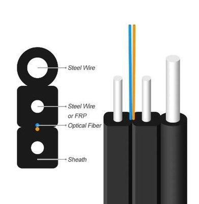 1f Kabel FTTH do zrzutu na zewnątrz G.657A2 Kabel światłowodowy