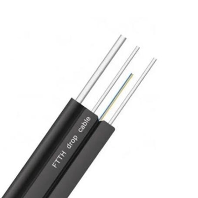 Włókno stalowe zewnętrzne 1core 2cores 4cores samowytrzymujące G657a1 G657a2 9/125 FTTH Drop Cable