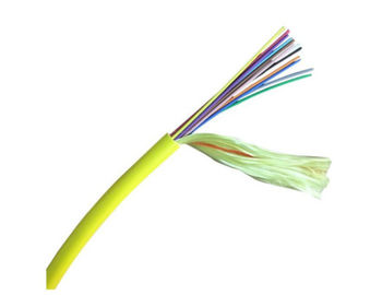 Żółty kolor Wewnętrzny kabel światłowodowy LSZH lub PE Zewnętrzna osłona ognioodporna