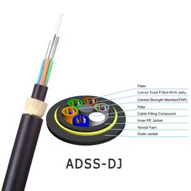 144 rdzeń ADSS Wszystkie dielektryczne samonośne rozpiętość zewnętrzna 150m antenowy kabel światłowodowy