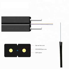 Rdzeń 1/2/4 z osłoną LSZH GJXH / GJXFH FTTH FRP Single Mode Drop Cable do użytku w pomieszczeniach