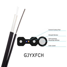 GJYXCH / GJYXFCH Zewnętrzny samonośny kabel spadowy FTTH 1/2/4 rdzeniowy jednomodowy rysunek 8 kabel światłowodowy