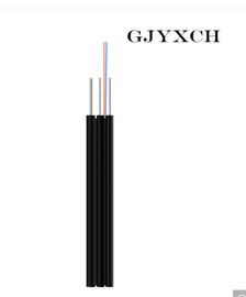 LSZH Osłona Wewnętrzny kabel światłowodowy Przędza kevlarowa Wytrzymałość materiału Członek-kabel FTTH