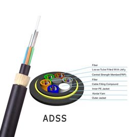 Zewnętrzna antena ADSS 96-żyłowy, całkowicie dielektryczny, samonośny kabel światłowodowy