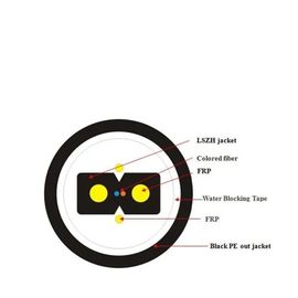 FTTH GJYXFH kabel światłowodowy w kształcie motyla Simplex Bow Type G657A1 Drop Wire Fiber Optic 2 Core