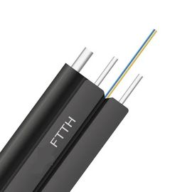 PVC lub LSZH Jacket Messenger Wire Ftth Drop Cable Fiber Optic
