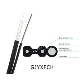 PVC lub LSZH Jacket Messenger Wire Ftth Drop Cable Fiber Optic