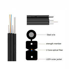 GJXH4C / GJXFH4C Wewnętrzny samonośny kabel spadowy FTTH w osłonie SM LSZH