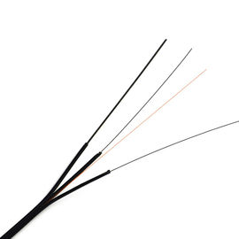 1-4-rdzeniowy kabel FTTH Drop Cable FRP / Steel Strength Member Pokryty płaskim kablem optycznym