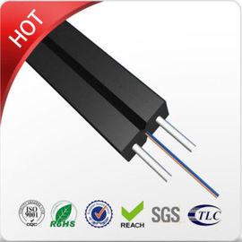 FRP Glass Flex Durable Indoor Drop Cable GJXFH Czarna transmisja danych o dużej pojemności