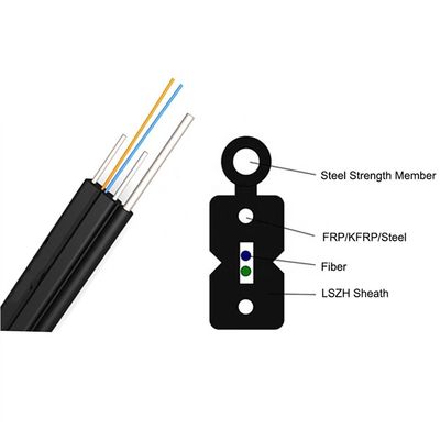 FTTH Drop Cable 1 2 4 Core LSZH Sheath Bow Type Światłowody w sieciach komputerowych