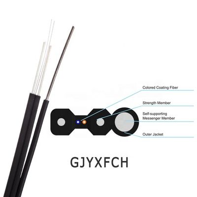 2-rdzeniowy kabel światłowodowy G657A1 GJYXCH GJYXFCH FTTH na zewnątrz