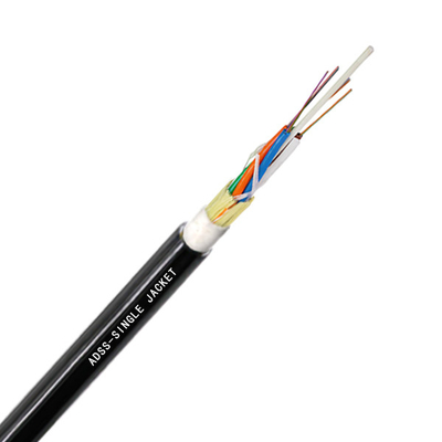 12-żyłowa pojedyncza kurtka Cena fabryczna Zewnętrzna samonośna antena Fibra Optica ADSS Span 100m ADSS Fiber Optic Cable