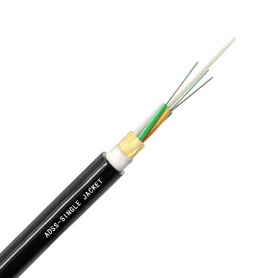 12-żyłowa pojedyncza kurtka Cena fabryczna Zewnętrzna samonośna antena Fibra Optica ADSS Span 100m ADSS Fiber Optic Cable