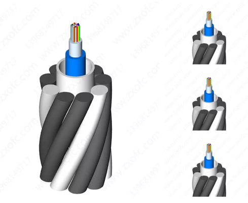 24/48-rdzeniowy kabel światłowodowy OPGW Jednomodowy przewód G652d Power Opgw Aeirlal